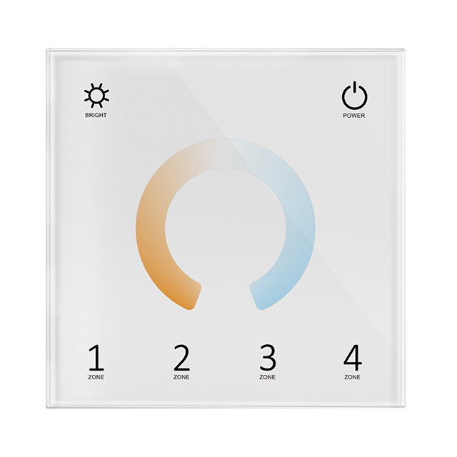T22-1 4 Zones RF Tunable White Wall Mounted Touch Panel Controller T22-1 4 Zones RF Tunable White Wall Mounted Touch Panel Controller